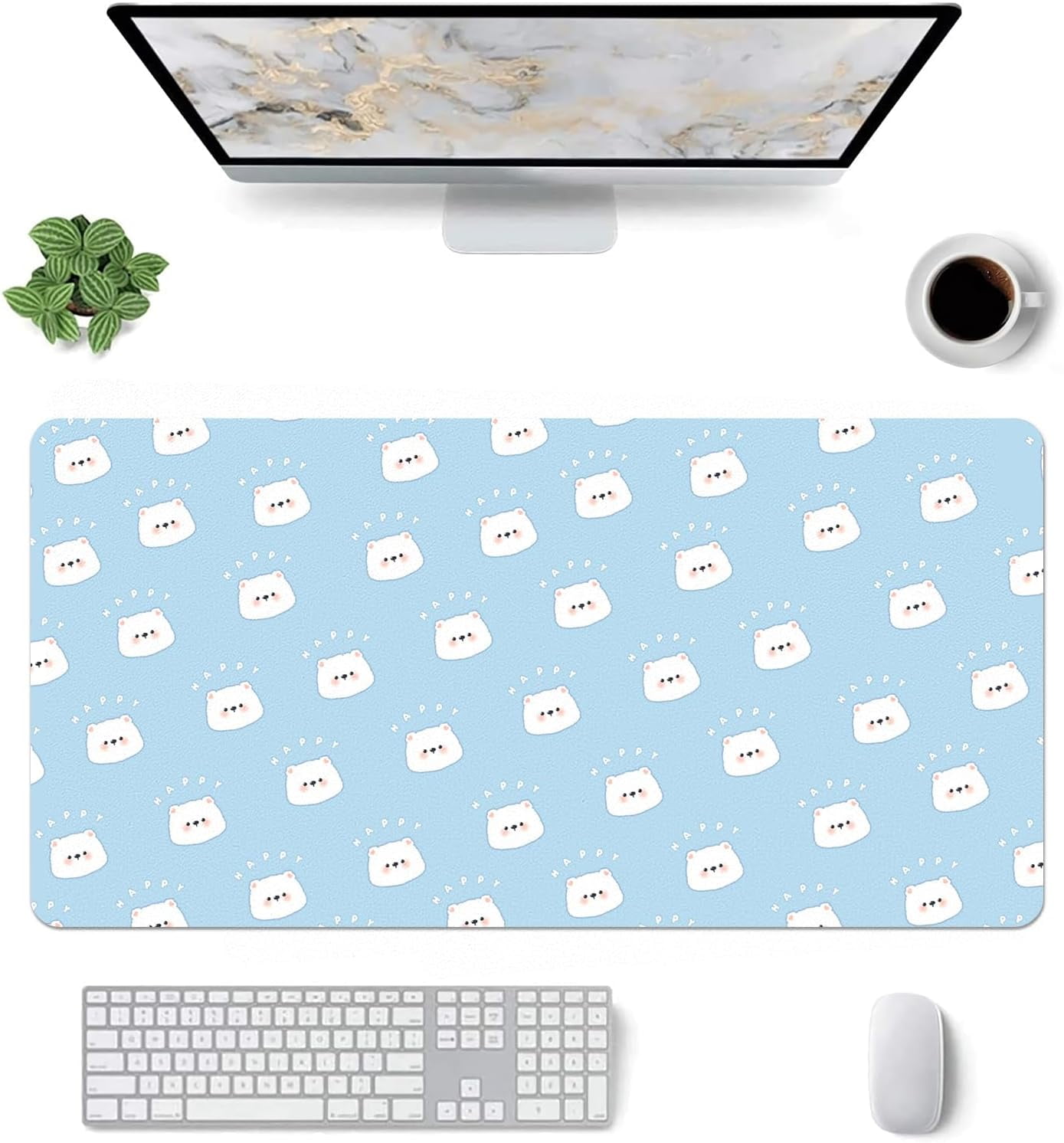 Cartoon Happy Bear Pattern Mouse Pad,Desk Mat,Game Mat,Makeup Table Mat ...