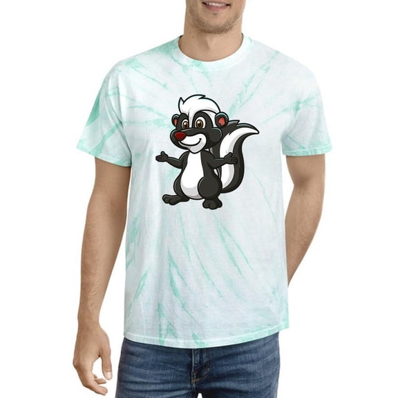Cartoon Happy Skunk Art Tie Dye Cyclone Men -Image by Shutterstock, Male Large
