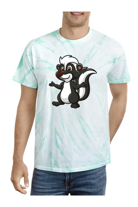 Cartoon Happy Skunk Art Tie Dye Cyclone Men -Image by Shutterstock, Male x-Large