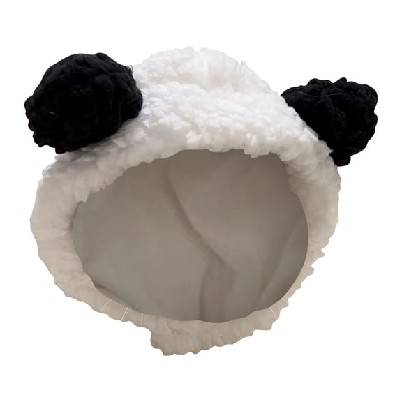 Cartoon Hat,Cute Cat Costume - Warm Bear Hat for Small Pets (Black & White),plain