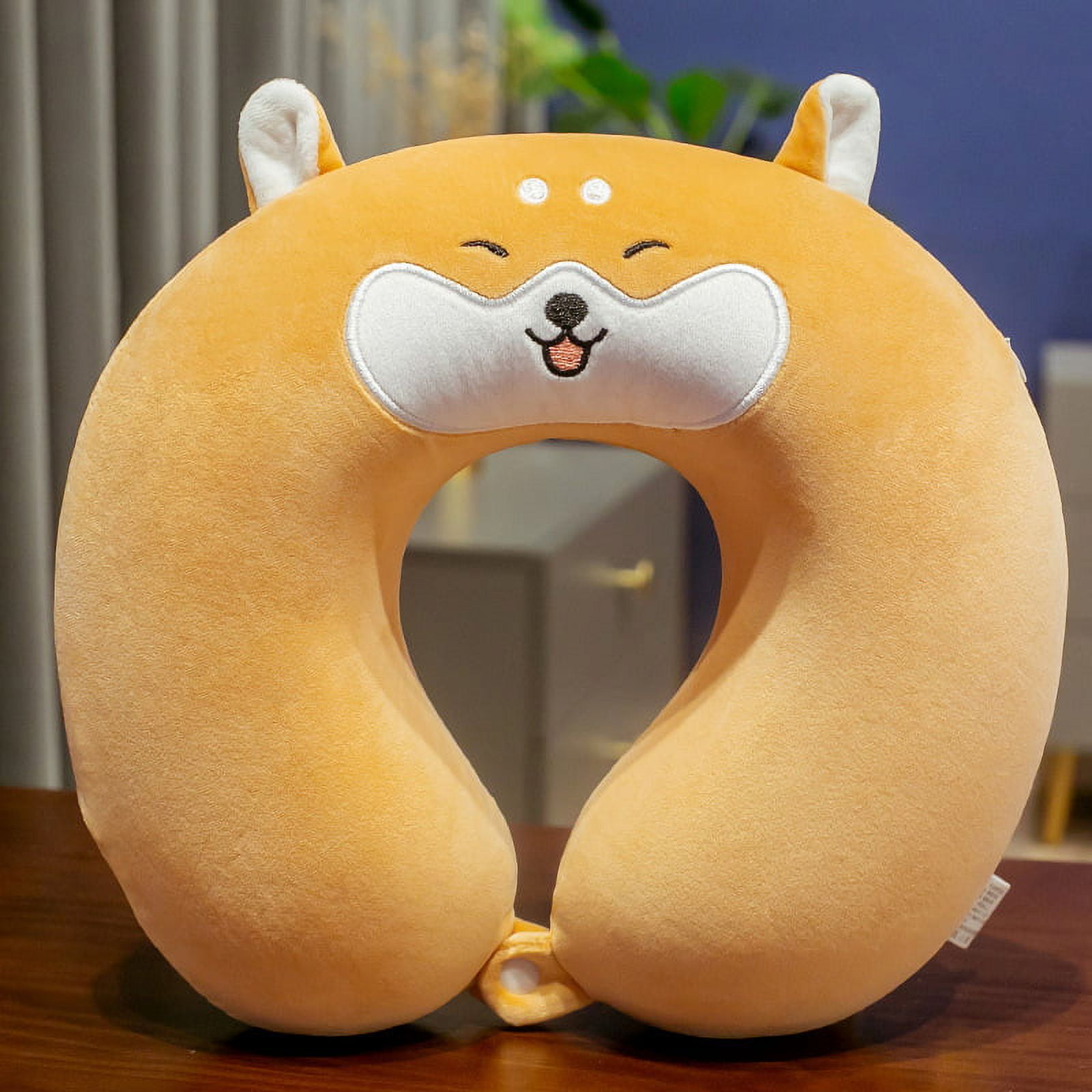 Cartoon Headrest Neck Pillow for Kids Boys Girls Teens Travel Accessories for Airplane Car Recline Memory Foam Cute Plush Travel Pillow Yellow Corgi Walmart