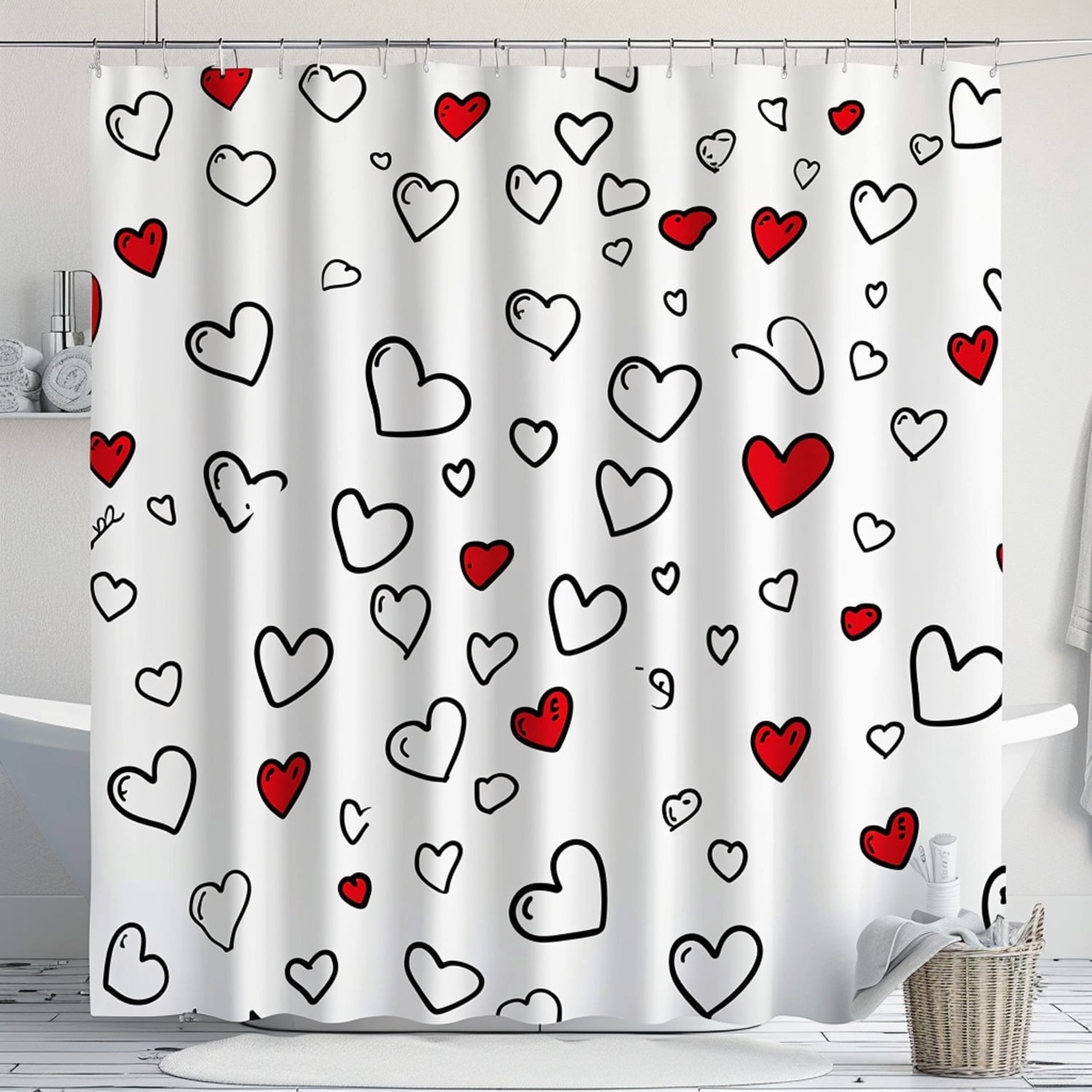 Dollar Money Pattern Print Bathroom Shower Curtain