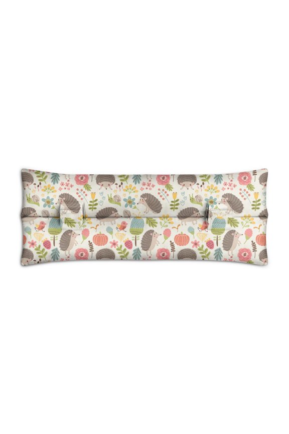 Cartoon Hedgehog Seat Belt Pillow for Women - Soft Post Surgery Cushion with Sky & Tree Scene, Universal Fit for All Cars