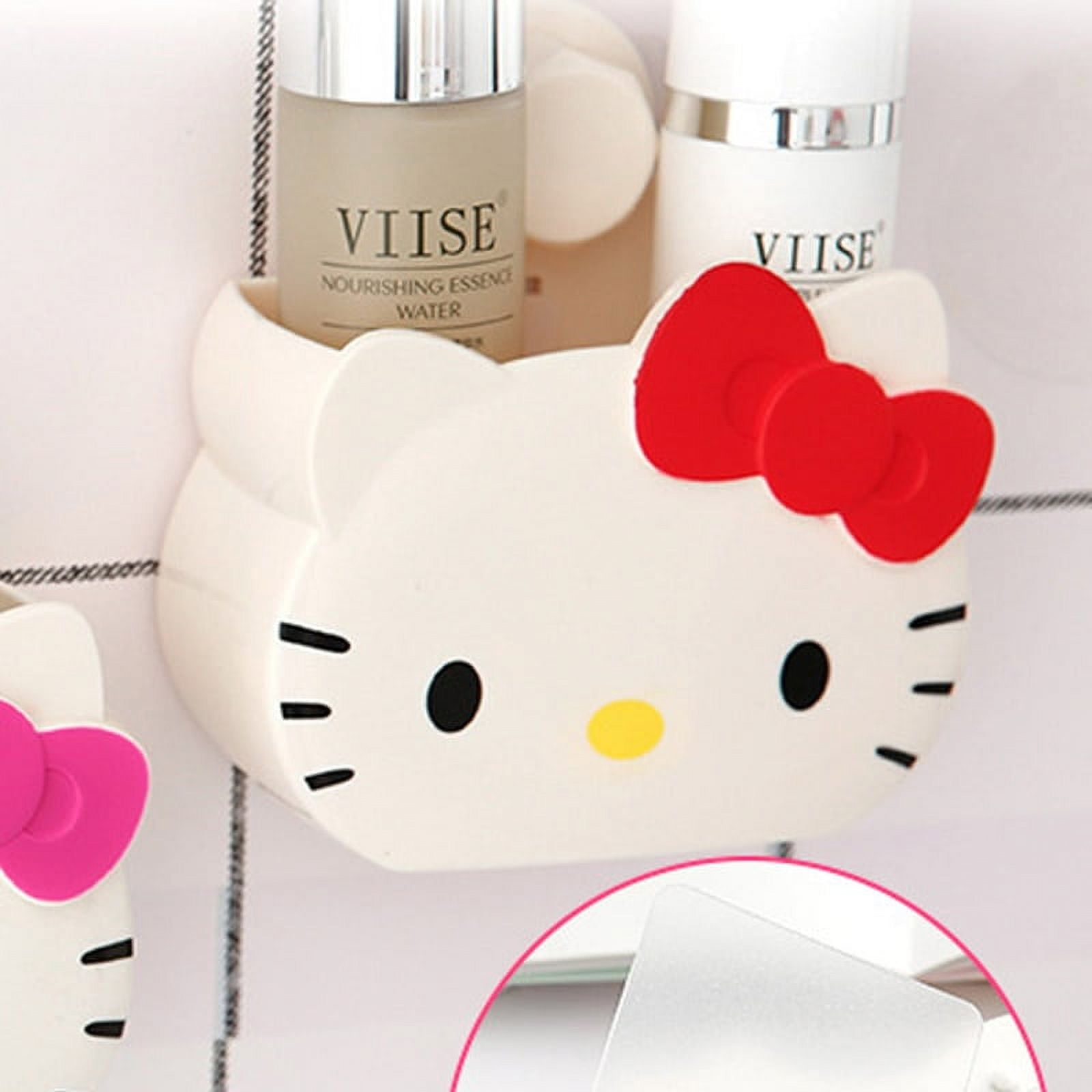Cartoon Hello Kitty Bathroom Shelf Cute Children's Toothbrush Holder Wall Mounted Toilet ...