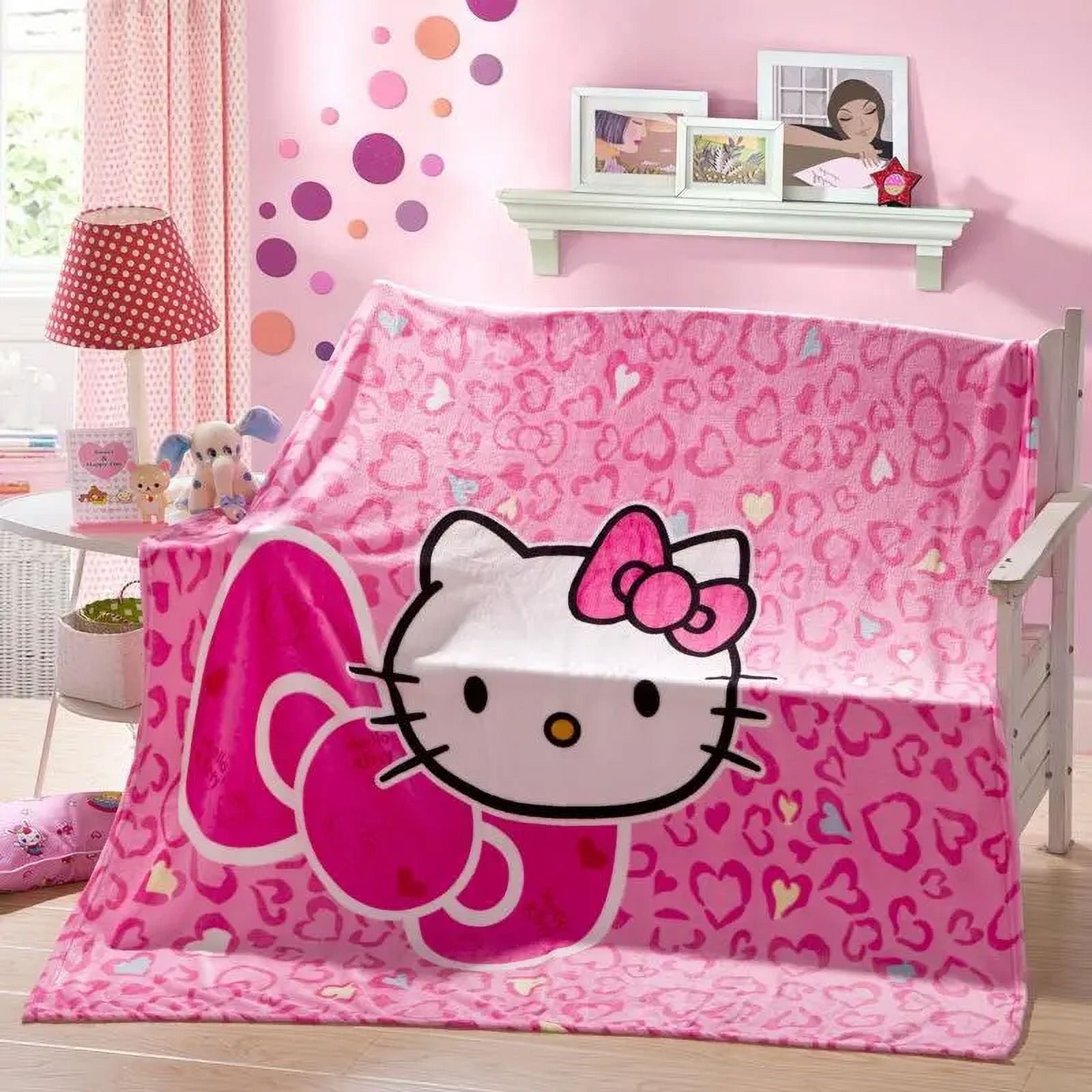 Cartoon Hello Kitty Blanket Cute Baby Nap Blankets Soft Warm Skin