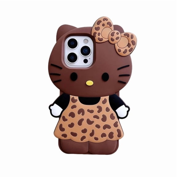 Cartoon Hello Kitty Bow Print Phone Case For iPhone 17 16 15 14 13 12 Pro Max Plus Shockproof Cover