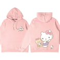 Cartoon Hello Kitty Hoodie Women Fashion Brand Lazy Sanrio Hellokitty