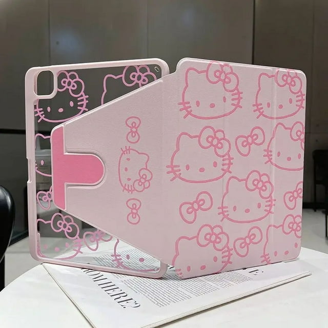 Cartoon Hello Kitty IPad Case For IPad 7/8/9th 10th Generation 10.9 Air 3 4 5 Mini 6 Cute Sanrio ...