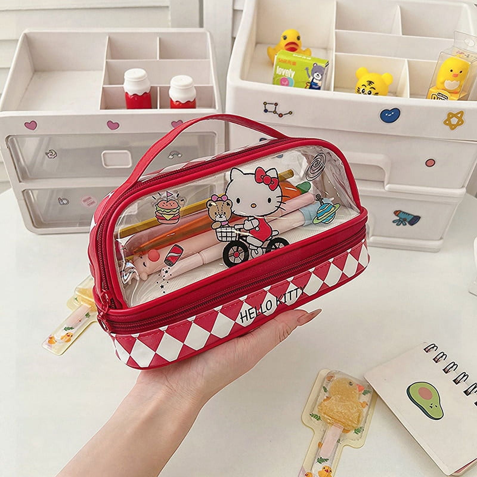 Cartoon Hello Kitty Pencil Bags Kuromi My Melody Cinnamoroll Large