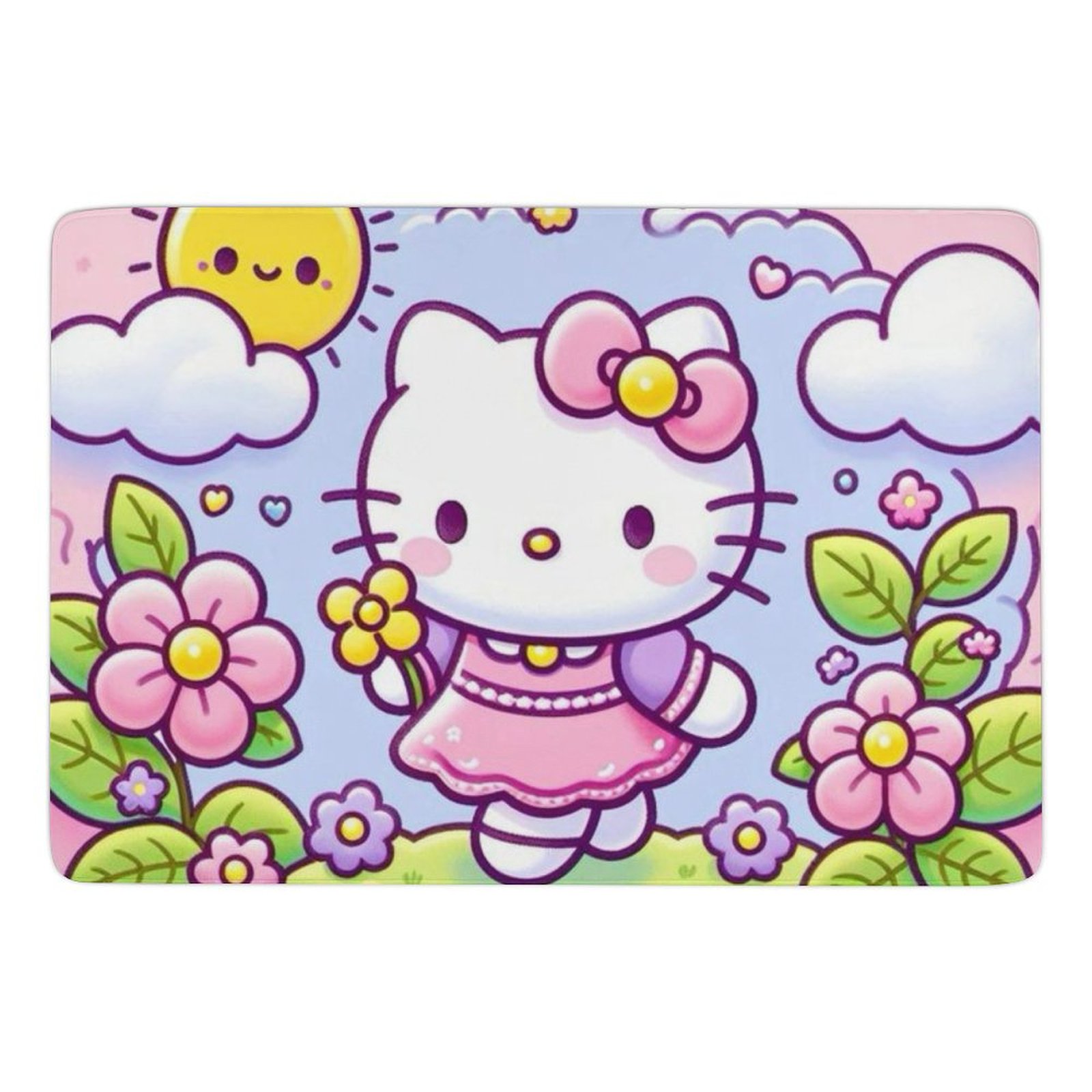 Cartoon Hello Kitty Print Area Rug for Living Room & Bedroom 40x60 Inch ...