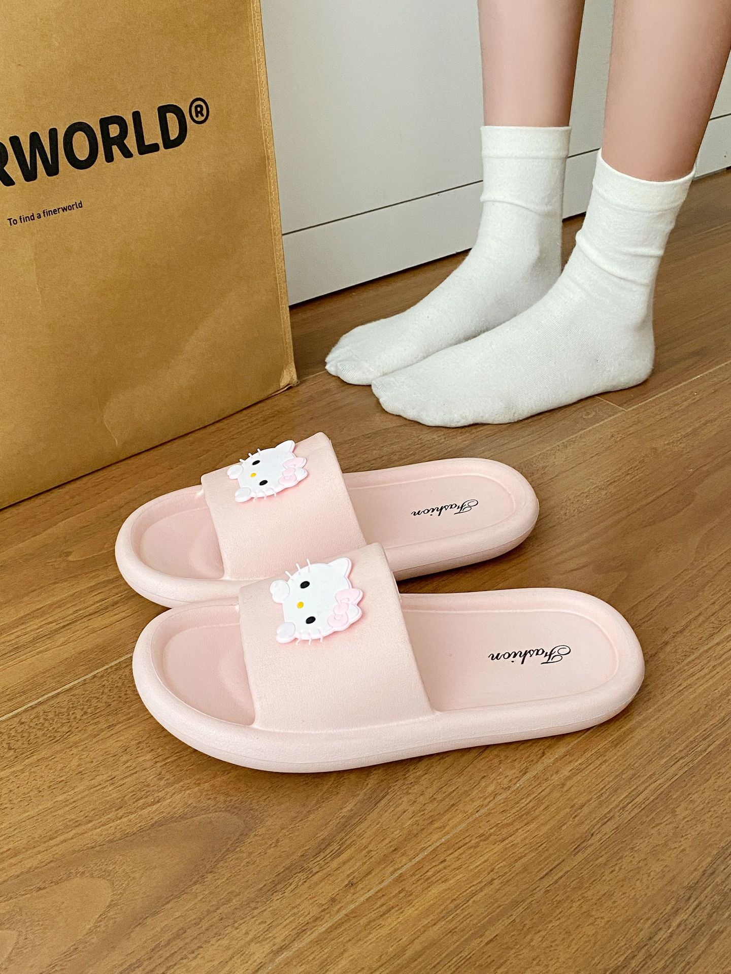 Cartoon Hello Kitty Women Slippers Sanrio Kawaii Summer Shoes Anime ...