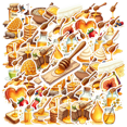 thumbnail image 1 of Cartoon Honey Theme Stickers, Waterproof Honey Theme Sticker for Water Bottle Laptop Phone Cases Planner Skateboard Luggage Helmet Party Favor Decor, Ideal for Adults Teens Teacher Rewards, 1 of 8