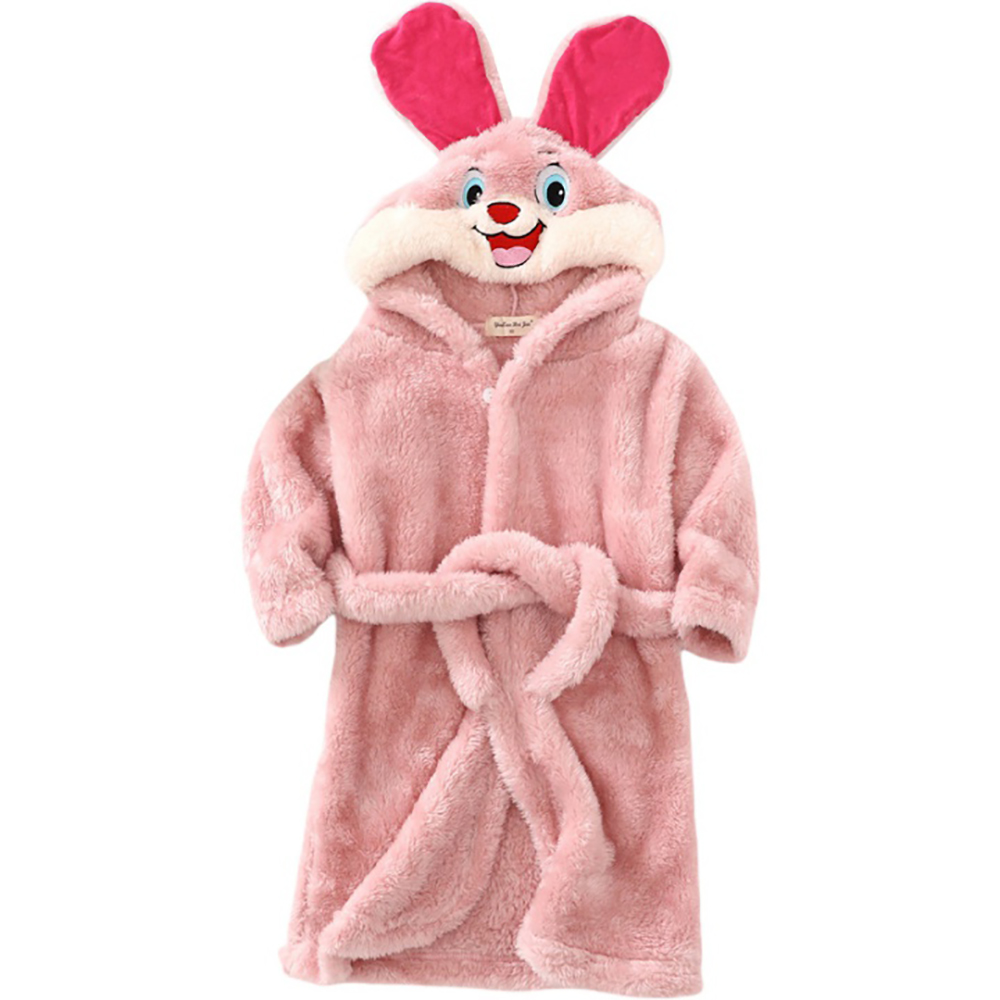 Cartoon Hooded Bathrobe for Toddler Bunny Robe Pajamas Rabbit Autumn