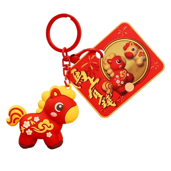 Cartoon Horse Keychain, 2026 Year of The Horse Keychain, Cute Pony Key Chain Backpacks Car Pendant, 2026 Year Of Horse Mascot Keychain, Horse Charm for Bag, Bag Charm Pendant Horse