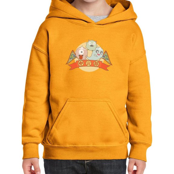 Cartoon Hungry Ghost Festival Hoodie Juniors -Image by Shutterstock, Medium