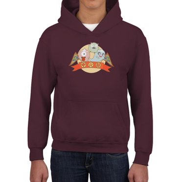 Cartoon Hungry Ghost Festival Hoodie Juniors -Image by Shutterstock,  Medium
