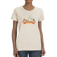 thumbnail image 1 of Cartoon Hungry Ghost Festival T-Shirt Women -Image by Shutterstock, Female 5X-Large, 1 of 4