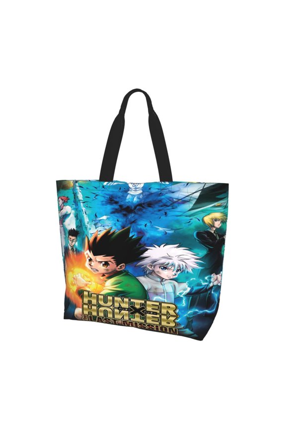 Cartoon Hunter X Hunte Gon Killua (2) Totes Bag Shopping Shoulder Bags for Women Foldable Travel Work Large Reusable Portable Grocery Bag
