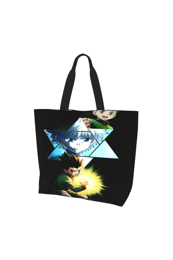 Cartoon Hunter X Hunte Gon Killua (4) Totes Bag Shopping Shoulder Bags for Women Foldable Travel Work Large Reusable Portable Grocery Bag