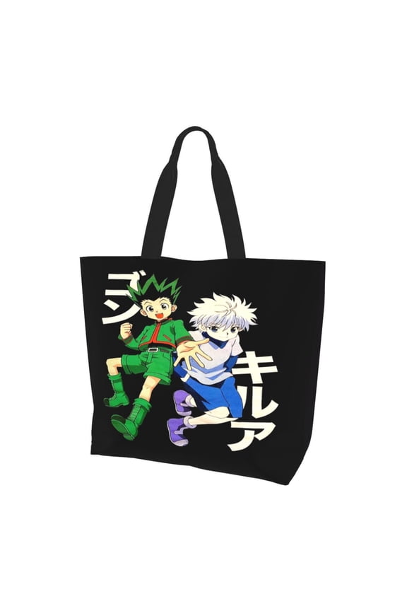 Cartoon Hunter X Hunte Gon Killua (5) Totes Bag Shopping Shoulder Bags for Women Foldable Travel Work Large Reusable Portable Grocery Bag