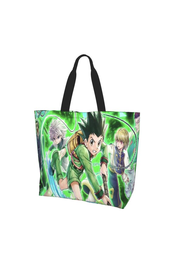 Cartoon Hunter X Hunte Gon Killua (8) Totes Bag Shopping Shoulder Bags for Women Foldable Travel Work Large Reusable Portable Grocery Bag