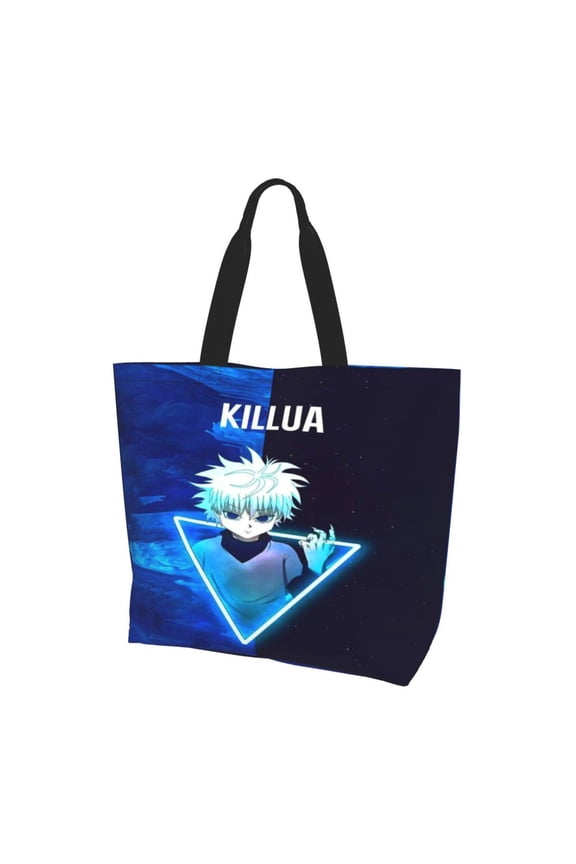 Cartoon Hunter X Hunte Killua Lightning (2) Totes Bag Shopping Shoulder Bags for Women Foldable Travel Work Large Reusable Portable Grocery Bag