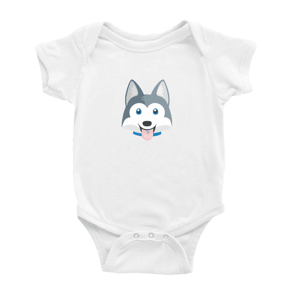 Cartoon Husky Dog Funny Baby Romper Boy Girl Unisex
