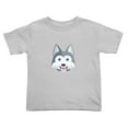 thumbnail image 1 of Cartoon Husky Dog Funny Toddler T Shirts for Boys Girls (Gray, 5/6T), 1 of 5