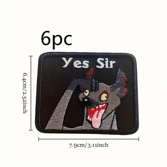 Cartoon Hyena Pattern Tactical Morale Badge Set - Fun and Durable Patches for Backpacks, Helmets, and Tactical Vests
