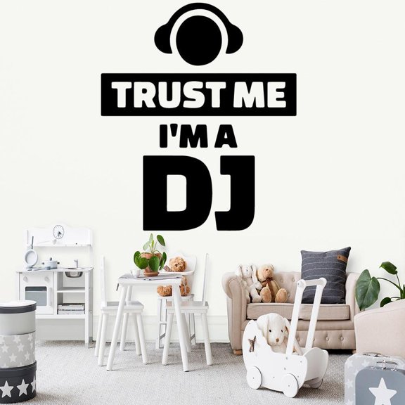 Cartoon I'm a DJ Home Decoration Accessories Rooms Mural Living Room Decor Background Wall Art Decal vinilo pared 43x50cm