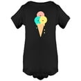 thumbnail image 1 of Cartoon Ice Cream Design Bodysuit Infant -Image by Shutterstock,  Newborn, 1 of 4