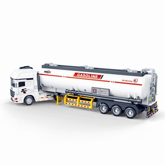 Cartoon Inertial Tank Transporter Toy, Detailed Engineering Hauler Replica, Plastic Mechanical Vehicle Model, Dynamic Gliding Play Item, Desktop Display Ornament & Hobby Collectible for Vehicle Lover