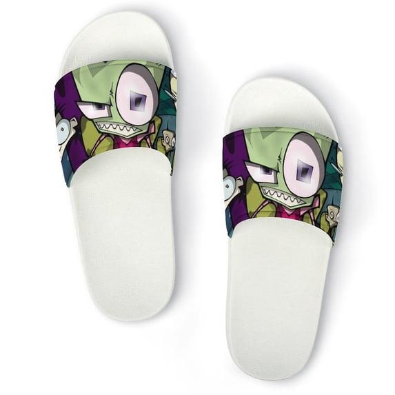 Cartoon Invader Zim Unisex Slippers Summer Beach Slippers Casual Non Slip Comfortable Slide Sandals Home Slippers For Men Women