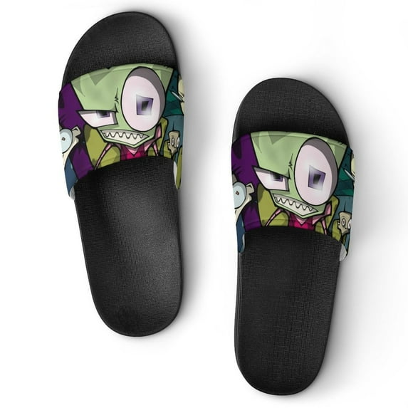 Cartoon Invader Zim Unisex Slippers Summer Beach Slippers Casual Non Slip Comfortable Slide Sandals Home Slippers For Men Women
