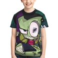 thumbnail image 1 of Cartoon Invader Zim Youth Unisex T-Shirt Crewneck Short Sleeve Double-Sided Print Tee Shirts Top For Boys Girls Kid Teen X-Small, 1 of 6