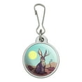 thumbnail image 1 of Cartoon Jackalope Jacket Handbag Purse Luggage Backpack Zipper Pull Charm, 1 of 4