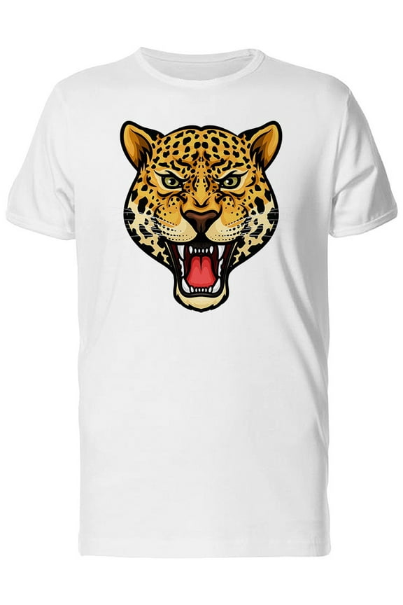 Cartoon Jaguar Head T-Shirt Men -Image by Shutterstock, Male Medium