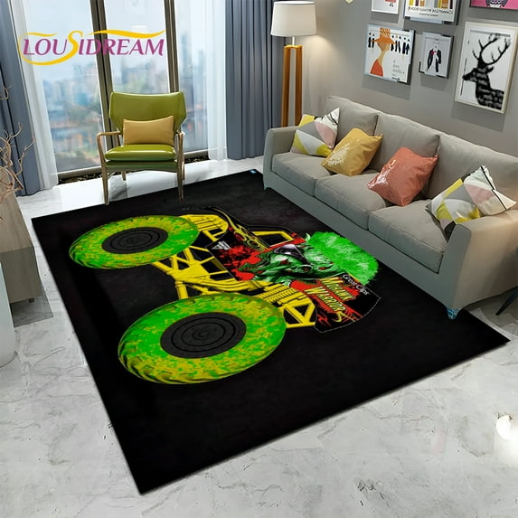 Cartoon Jam 3D Truck Carpet Rug for Home Living Room Bedroom Sofa Doormat r kids Area Rug Non-slip Floor Mat