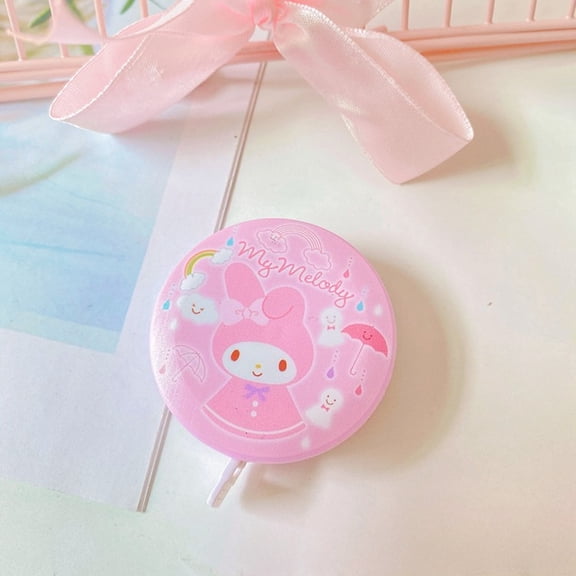 Cartoon KRM My Melody CNMR - 1.5m Portable Small Roll Ruler  Bust Waist and Hip Measurements  Multi-functional Soft Ruler