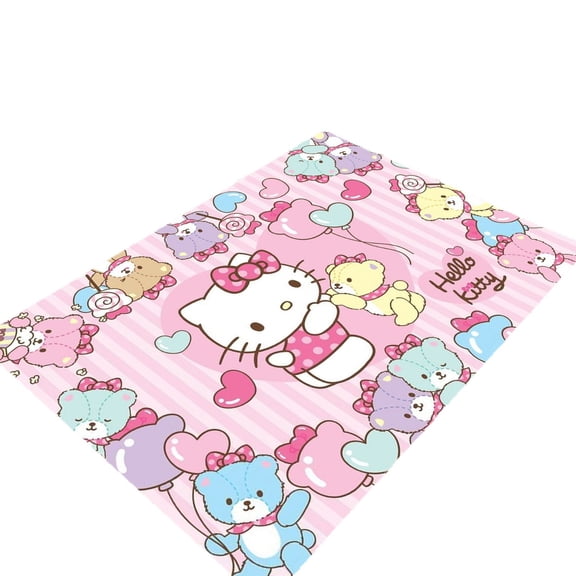 Cartoon KT Cat Rug Ins Style Home Rug Living Room Carpet Bedroom Decoration Bedside Rug Full Covering Large Size Crawling Game Mat