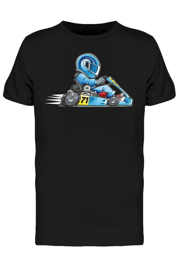 Cartoon Kart Racer T-Shirt Men -Image by Shutterstock, Male x-Large