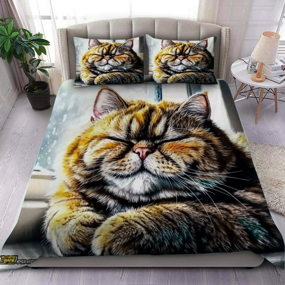 Cartoon Kawaii Cat Comforter Set Twin Size 3D Animals Flower Toddler Bedding Set Cat Lovers Animal Bubble Design Quilt Bed Set for Girls Kids Teens Cat Lovers Animal Decor Bedroom