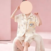 Cartoon Kawaii Clothes Chiikawa Pajamas Summer Thin Short Sleeves Suit Hachiware Usagi