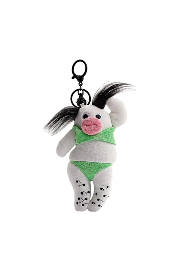 Cartoon Key Chain Sausage Mouth Toy Charm Keychain Soft Plush Bag Keyring Unique Personality Accessory for Women Bag