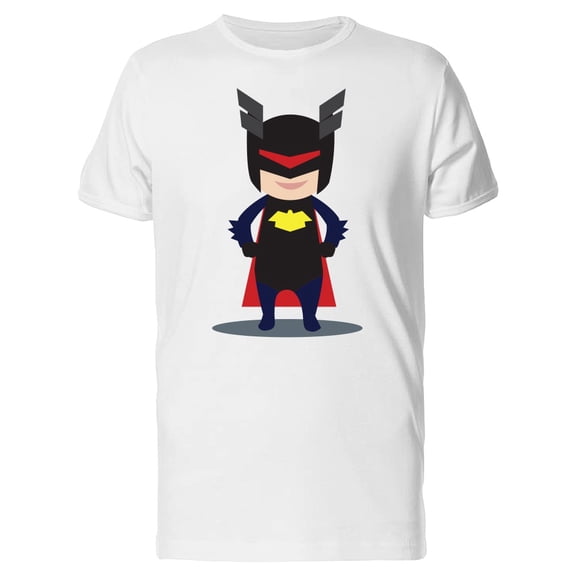 Cartoon Kid In Superhero Costume Tee Men's -Image by Shutterstock