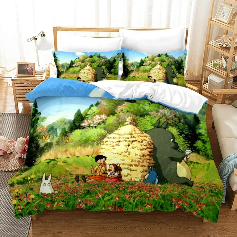 Cartoon Kids Bedding Set My Neighbor Totoro Bed Linen Quilt Duvet