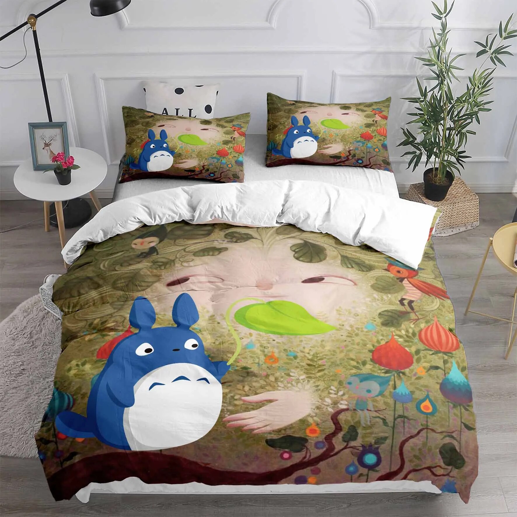 Cartoon Kids Bedding Set My Neighbor Totoro Bed Linen Quilt Duvet Cover