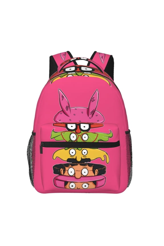 Cartoon Bob's Burgers Backpack Toddler Backpac 15.7" Cute Travel Bag Funny Lightweight Backpack