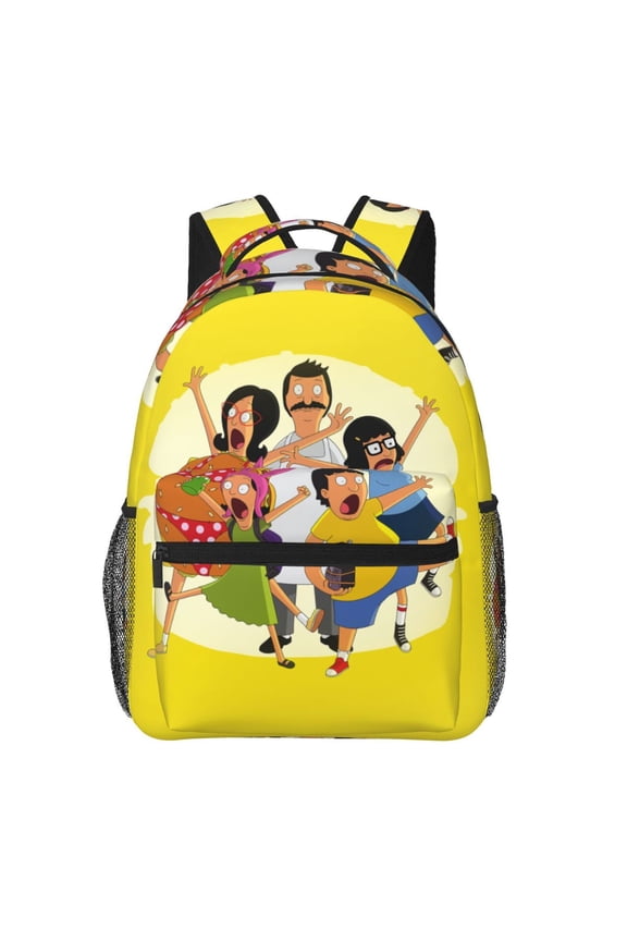 Cartoon Bob's Burgers Backpack Toddler Backpac 15.7" Cute Travel Bag Funny Lightweight Backpack