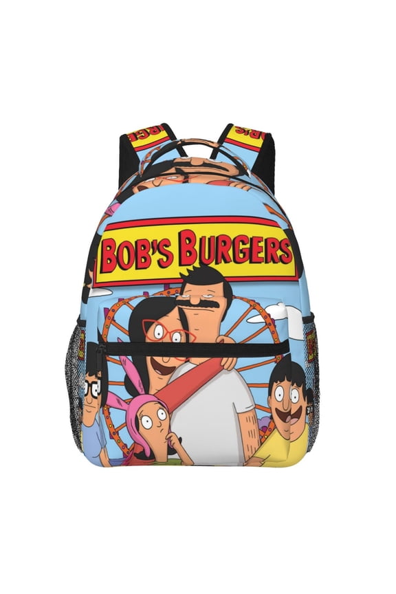 Cartoon Bob's Burgers Backpack Toddler Backpac 15.7" Cute Travel Bag Funny Lightweight Backpack
